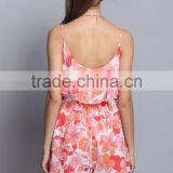New Fashion Ladies Dresses Sleeveless Summer Korean Floral Dress for Sale thumbnail-4