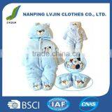 Newborn Baby Infant &Toddler Cotton Long Sleeve Winter Baby Jumpsuit thumbnail-1