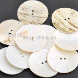 44mm 1.75inch Big Natural Shell Buttons 2-hole Thin Mother of Pearl Buttons Decoration SHELL-005 thumbnail-2