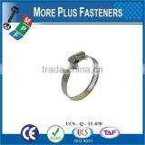 Made in Taiwan Stainless Steel Strong Stainless Steel Hose Clamps Thin Hose Clamp Amercian Type thumbnail-6