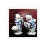 Set of 4 Small Boy Porcelain Figurine WRYEQ10 thumbnail-2