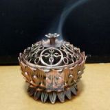 New Arrival Copper Lotus Incense Burner Alloy Mini Tibetan Incense Burner Sandalwood Censer Home Decor