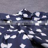 Blue Color Heart Shape Print Two Piece Over Knee Dress Set thumbnail-2