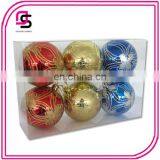 Plastic Christmas Ball ,Christmas Tree Ball,Christmas Hang-painted Ball 6/S thumbnail-1