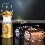 300lm Solar USB Battery Q5 LED Flashlight Retractable Metal Hook Night Party Camping Lamp