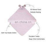 100% Cotton Cute and Comfortable Wearable Hooded Bath Towel Animal Baby Hooded Towel thumbnail-3