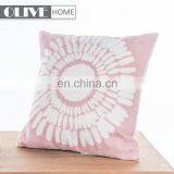 2018 High Quality Crocheted Sofa Embroidery Flower Design Pink Cushion With Invisible Zipper thumbnail-2
