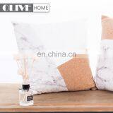 2018 Spring New Geometry Pillow Poly Canvas Patchwork Applique Cork Sofa Cushion thumbnail-6