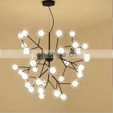 Простой декоративный стеклянный шар, люстра из черного металла, висящая подвесная лампа thumbnail-1