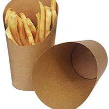 Food Grade Potato Chips Food Packaging Boxes Kraft Cardboard Take Away-to go Boxes French Fry Box for Restaurant thumbnail-3