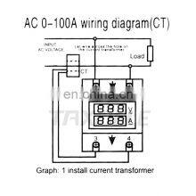 D37-2042 DIN Rail Digital Meter AC 80-300V 0-100A Ammeter Voltmeter Red Green LED Voltage Current Meter Multimeter thumbnail-5