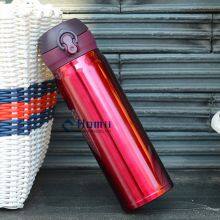 500ml Stainless Steel Double Wall Water Bottles With Push Button Lid thumbnail-2