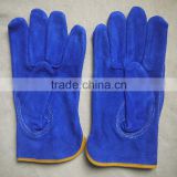 10" cow split leather bus driving safety gloves for driving