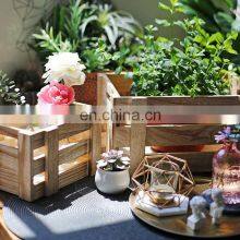 Decorative Storage Wooden Crates (Set of 3) Natural Perfect for Gardening Wedding Display Wooden Box thumbnail-4