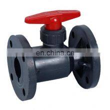 Anti Corrosion 8 Inch 2 Way 1 pc Flange PVC Ball Valve Upvc/brass/stainless thumbnail-1