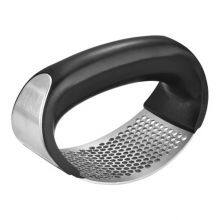 Garlic Press Grater Stainless Steel Mincer and Crusher With Silicone Roller Peeler Easy to Clean thumbnail-2