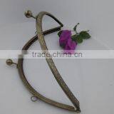 Housweety Metal Purse Bag Frame Kiss Clasp Lock Bronze Tone 25*10.5 thumbnail-3