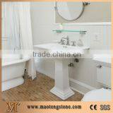 Square Shape Ceramic Porcelain Western Style Pedestal Sink