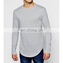 Long Hip Hop Scoop Bottom Fashion T-shirt for Men Custom Printing t Shirts thumbnail-5