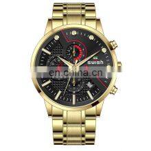 SWISH 0025 Top Brand Luxury Men Watches Waterproof Stainless Steel Wristwatch Men's Chronograph Casual Quartz Watch thumbnail-2