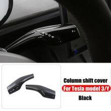 2X Gear Shift Cover ABS Plastic Carbon Fiber for Tesla Model 3 Model Y thumbnail-2