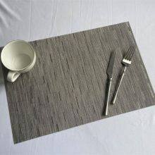 Japanese Style Eco-friendly Rectangle Woven PVC Non Slip Plastic Desk Mat Table Placemat thumbnail-4
