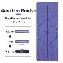 YiShengNuo Custom Print Eco Friendly Foldable Natural TPE Yoga Mat thumbnail-2