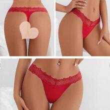 Hot Sale Cheeky Underwear Sexy Panties T-back Thongs Panties Sexy Underwear Lace Thongs for Women thumbnail-1