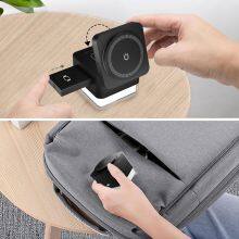 3- In- 1 Quick Foldable Wireless Charger Plus Light Night Lamp 3 In 1 Wireless Charger For Iphone And Iwtach thumbnail-5