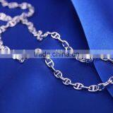 Latest Jewelry Product Designs 2015 Rhodium Plated Flat Curb Chain Sun Necklace thumbnail-6