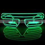 Black Frame EL Light Flashing Shutter Shades Glasses thumbnail-1