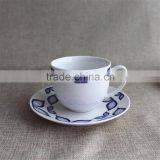 10.5 Inch Broadside Round Shape Porcelain White Glazed Blue Lotus Flower Decrated Inexpensive Hebei Factory 20PCS Ceramic Dinner thumbnail-4