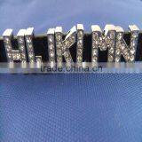 Wholesale DIY Letters Zinc Alloy Accessories 10mm Full Diamond Rhinestone Slide English Letters thumbnail-5