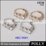 Simple Jewellery Design Lever Back 14k Gold and cz Earrings thumbnail-2