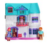 Shantou Plastic dolls house with furniture kits for sale