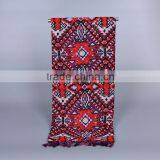 New Style Tassel Geometry Printed Cotton Voile Scarf thumbnail-2