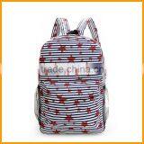 Promotional Star Printed Canvas School Cheap Backpack thumbnail-2