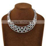 New Model Choker Gold Crystal Latest Design Saudi Gold Jewelry Necklace thumbnail-4