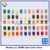 Synthetic Opal Color Chart for 55 different Colors