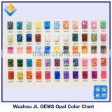 Synthetic Opal Color Chart for 55 different Colors