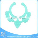 China supplier fake nose ring acrylic septum jewelry non pierced body jewellery