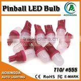 T10 wedge 555 pinball led bulb 6.3V red