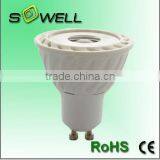 5w 220-240V 50*H57mm Gu10 Aluminum+plastic COB LED Spot Lighting