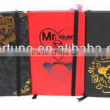 hardcover PU leather notebook,hot stamping gold logo smooth