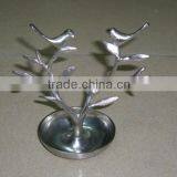 High Quality Silver Iron Birds Jewelry Tree, Unique Design Tree Jewelry Display Stands thumbnail-1