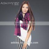 Wholesale Scarves Factory Warm Plaid Twill Pure Wool Shawls Scarf