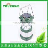 Green Color Rechargeable Lantern ABS Plastic Camping Lantern 3*AA Battery With Solar Charger Camp Lantern Light thumbnail-2