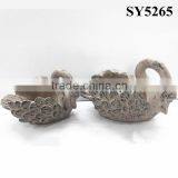 Cement Pots for Indoor Swan Shape Animal Flower Pots thumbnail-2