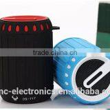 New Design Portable Single Loudspeaker Hands Free, fm Radio Mini Bluetooth Speaker With Keyring Hole and Custom Logo Printing