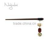 Three Stuff Copper Alloy Wooden Kimono Hairpin